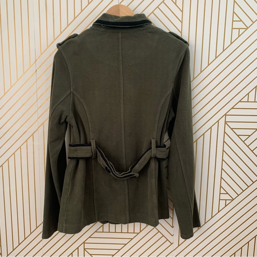 Obey cotton blend Utility military inspired double breasted green black Jacket 8 - Picture 7 of 9